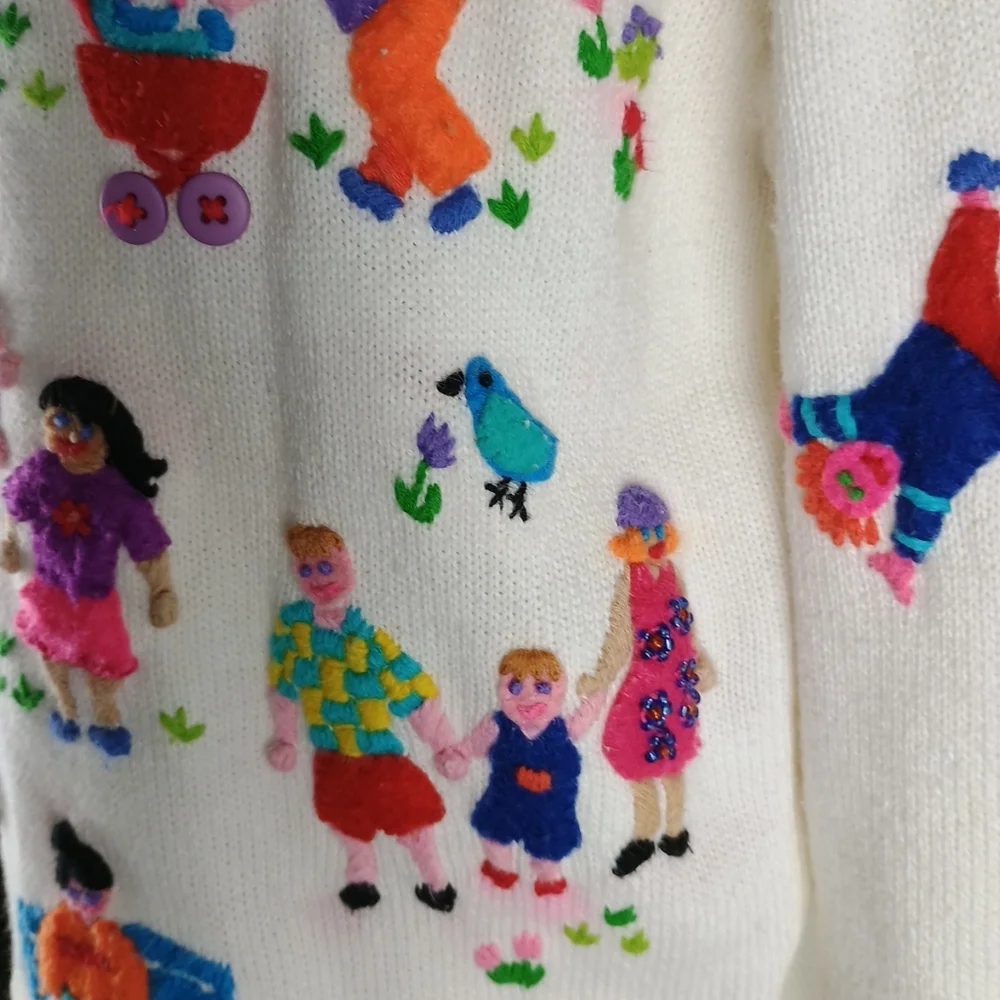 Vintage Michael Simon Outdoor Activities Women’s Small Cardigan Sweater - Picture 6 of 16